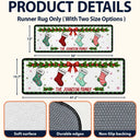 Top Market,Sentimental,Christmas,Family,Icon - Christmas Family Stockings With Names - Personalized Runner Rug