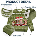 Christmas, Family, Happy - Christmas Family With Kids & Pets Argyle Pattern - Personalized Unisex Ugly Sweater
