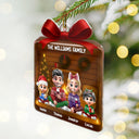 Family,Gift For Women,Gift For Men,Gift For Kids,Christmas,Top Market,Happy - Christmas Gift 3D Effect Family - Personalized Custom Shaped Acrylic Ornament