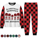 Gift For Couples,Gift For Husband,Gift For Wife,Parents,Gift For Mother,Gift For Father,Gift For Grandpa,Gift For Grandma,Family,Gift For Kids,Christmas,Happy - Christmas Morning Family Pajamas - Personalized Unisex Pajamas Set