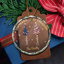 Independence Day, America 250th, Christmas, Proud, Family, Icon - Christmas Tree 250 Years Of Freedom - Personalized Circle Glass Ornament