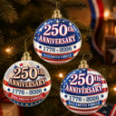 Independence Day,America 250th,Christmas,Proud,Family,Custom Text - Christmas United In Love And Liberty - Personalized Custom Shaped Acrylic Ornament