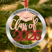 Christmas,Happy,Graduation - Class Of Graduation - Personalized Metal Ornament