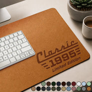 Gift For Father,Gift For Grandpa,Gift For Men,Non-Eng,Proud - Classic Year Limited Edition - Personalized Leather Desk Mat