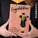 Graduation,Happy,Gift For Yourself,Gift For Women,Gift For Men,Gift For Daughter,Gift For Son,Gift For Sisters,Gift For Sibling,Gift For Brothers,Gift For Bestie - Congrats Grad You Did It - Personalized Leather Journal