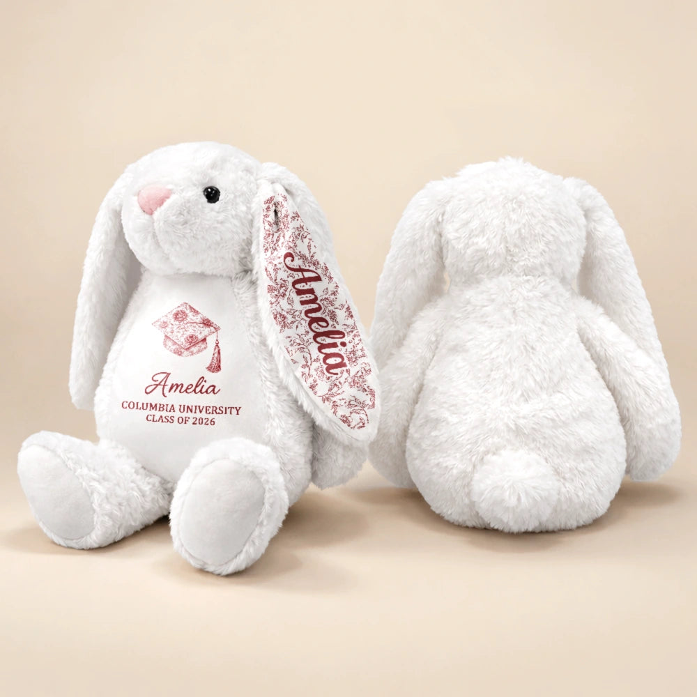 Graduation,Happy - Congrats Graduation - Personalized Soft Toy Bunny