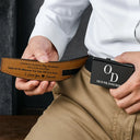 Gift For Couples,Gift For Husband,Gift For Boyfriend,Love - Congrats On Being My Husband You Lucky Man - Personalized Leather Belt With Engraved Buckle