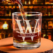 Gifts For Colleagues,Funny - Congrats On Being Our Boss - Personalized Engraved Whiskey Glass