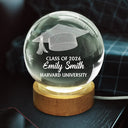 Gift For Yourself,Gift For Women,Gift For Men,Graduation,Happy,Top Market - Congratulations Graduate - Personalized Crystal Globe Lamp