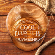 Gift For Father,Gift For Grandpa,Non-Eng,Custom Text,Humorous - Cool Dads Club Powered By Love - Personalized Engraved Whiskey Glass
