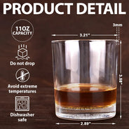 Gift For Father,Gift For Grandpa,Non-Eng,Custom Text,Humorous - Cool Dads Club Powered By Love - Personalized Engraved Whiskey Glass