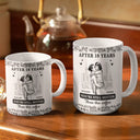 Gift For Couples, Gift For Husband, Gift For Wife, Gift For Boyfriend, Gift For Girlfriend, Happy - Couple Hotter Than This Coffee Toile De Jouy Pattern - Personalized White Edge-to-Edge Mug