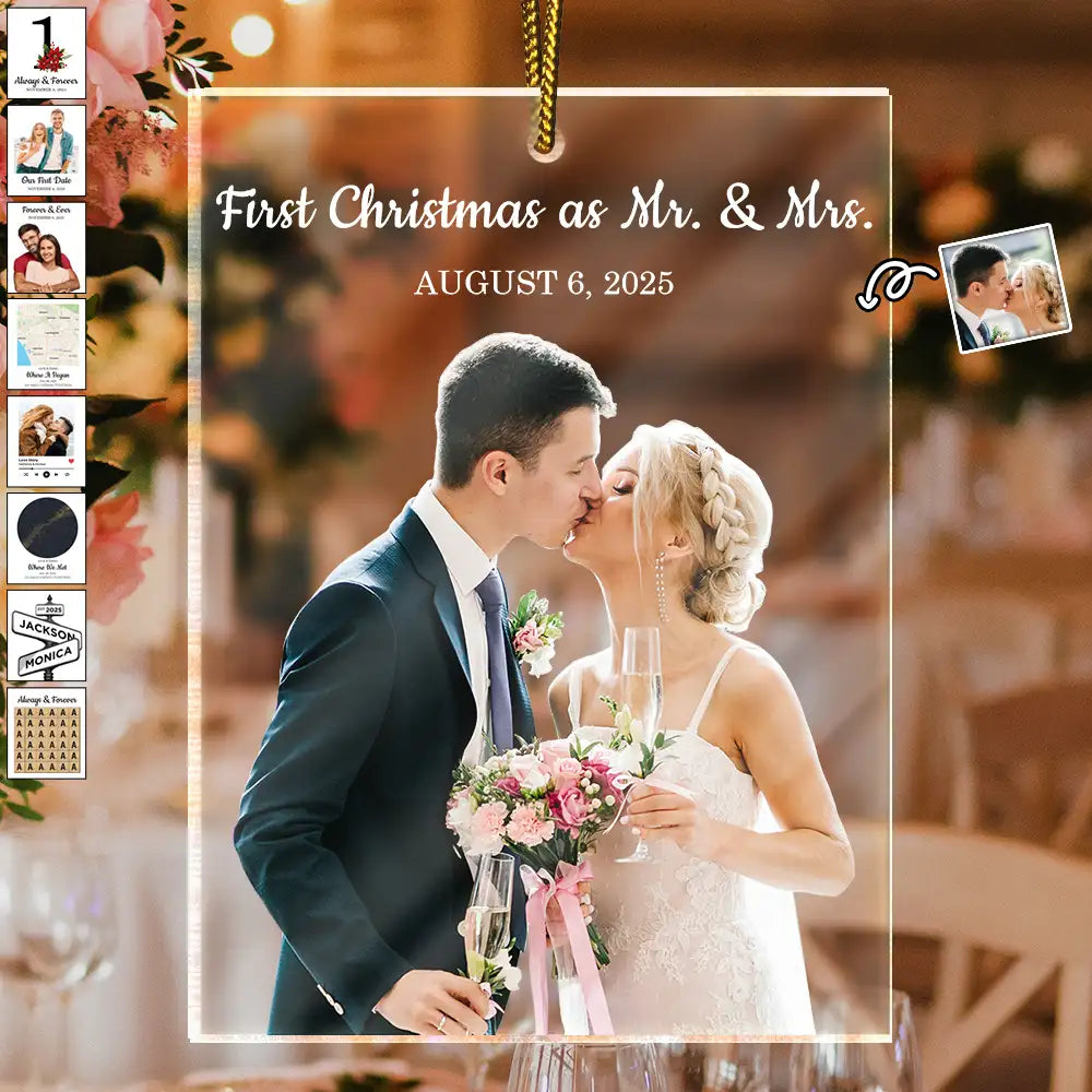 Couple Our Love Keepsake - Personalized Custom Shaped Acrylic Ornament