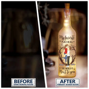 Gift For Couples, Gift For Husband, Gift For Boyfriend, Gift For Girlfriend, Gift For Wife - Couple Favorite Place In All The World - Personalized Bottle Light
