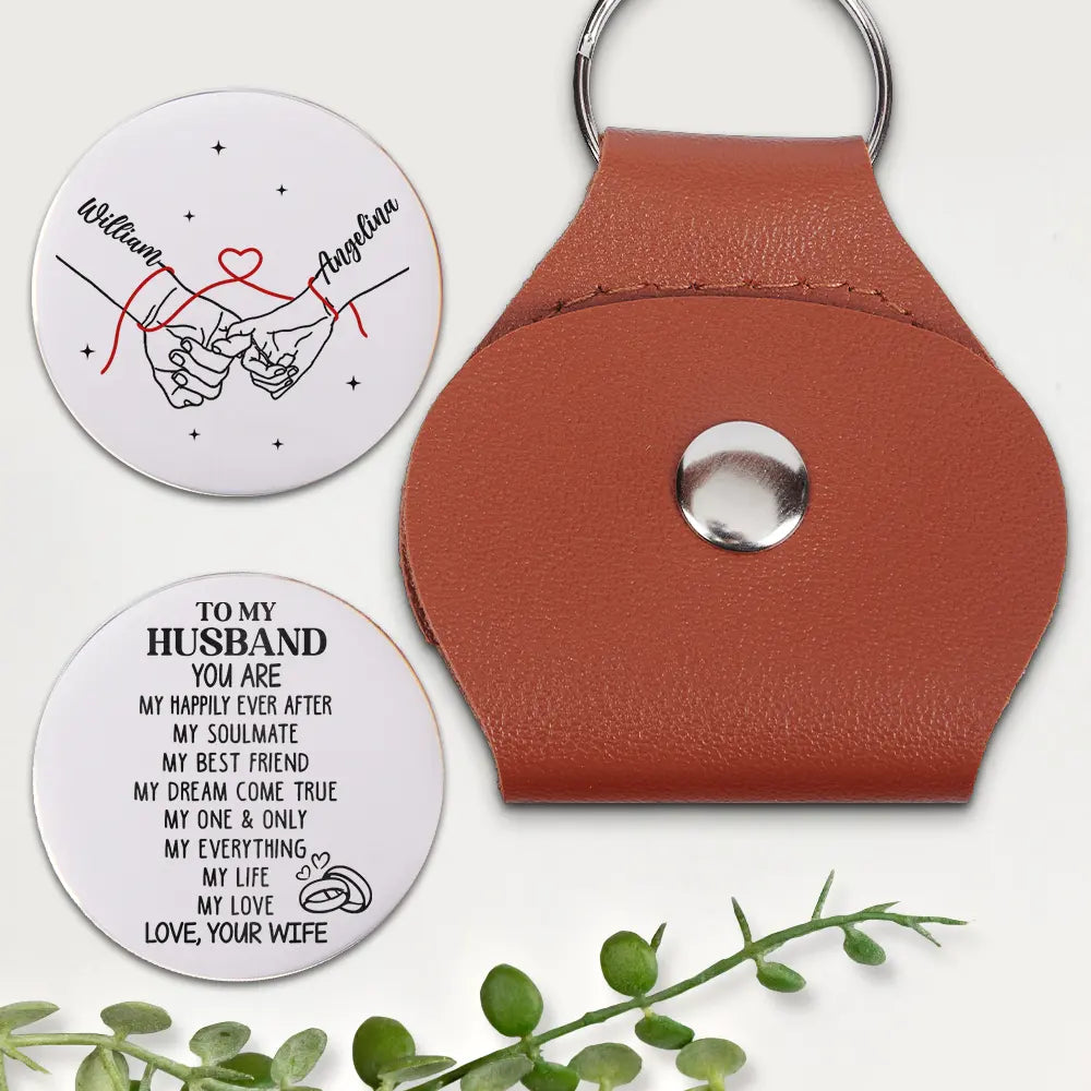 Gift For Couples,LGBT,Gift For Women,Gift For Men,Gift For Wife,Gift For Husband,Gift For Boyfriend,Gift For Girlfriend,Love,Top Market - Couple Holding Hands My Thing My Life My Love - Personalized Leather Pocket Hug