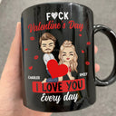 Gift For Couples,Old Couples,Gift For Husband,Gift For Wife,Gift For Boyfriend,Gift For Girlfriend,Love - Couple I Love You Every Day - Personalized Black Mug
