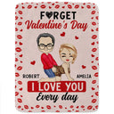 Gift For Couples,Old Couples,Gift For Husband,Gift For Wife,Gift For Boyfriend,Gift For Girlfriend,Love - Couple I Love You Every Day - Personalized Fleece Blanket, Sherpa Blanket