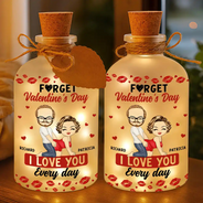 Gift For Couples,Old Couples,Gift For Husband,Gift For Wife,Gift For Boyfriend,Gift For Girlfriend,Love - Couple I Love You Every Day - Personalized Short Bottle Light
