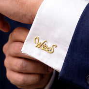 Gift For Men,Romantic,Gift For Yourself,Wedding,Custom Letter-Couple Initials Sign Name - Personalized Cufflinks