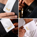 Couple Initials Sign Name - Personalized Cufflinks