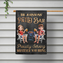 Gift For Couples,Gift For Husband,Gift For Wife,Gift For Boyfriend,Gift For Girlfriend,Poolside,Patio - Couple Poolside Paradise Listen To Good Music 3D Effect - Personalized Flag