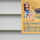 Gift For Couples,Gift For Husband,Gift For Wife,Gift For Boyfriend,Gift For Girlfriend,Poolside,Patio - Couple Poolside Paradise Listen To Good Music 3D Effect - Personalized Flag