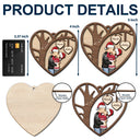 Gift For Couples,Gift For Husband,Gift For Wife,Gift For Boyfriend,Gift For Girlfriend,Happy - Couple Side View Kissing Under Tree - Personalized 2-Layered Wooden Ornament