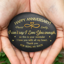 Anniversary,Gift For Couples,Top Market,Romantic,Icon - Couple Thank You For Being My Rock - Personalized Printed Rock
