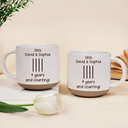 Top Market,Wedding Anniversary,Romantic,Gift For Couples,Icon - Couple Wedding Anniversary Gift Tally Mark - Personalized Pottery Mug