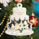 Christmas,Married Couple,Romantic,Gift For Couples,Icon - Couple Wedding Cake Bride & Groom - Personalized 3-Layered Acrylic Shaker Ornament