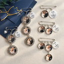 Sentimental, Custom Photo, Gift For Couples, Wedding, Upload Full Photo - Custom Photo Couple Wedding Day - Personalized Lapel Pin