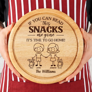 Gift For Couples,Pet Couple,Funny - Couple With Pet Charcuterie If You Can Read This - Personalized Cheese Board Set