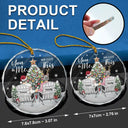 Christmas, Gift For Couples, Gift For Husband, Gift For Wife, Gift For Boyfriend, Gift For Girlfriend, Happy - Couple You Will Forever Be My Always - Personalized Circle Glass Ornament