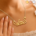 Gift For Couples,Love,Gift For Bestie - Couples Best Friends Initials Sign Name - Personalized Letter Necklace