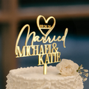 Engaged Couple,Romantic,Gift For Couples,Wedding,Custom Text - Couples Engaged Married - Personalized Cake Topper