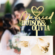 Engaged Couple,Romantic,Gift For Couples,Wedding,Custom Text - Couples Engaged Married - Personalized Cake Topper