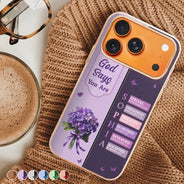 Gift For Wife,Gift For Girlfriend,Gift For Yourself,Gift For Women,Gift For Aunt,Gift For Mother,Gift For Grandma,Gift For Daughter,Gift For Sisters,Gift For Bestie,Happy,Christian,Icon - Created With A Purpose Birth Month Flower - Personalized Clear Phone Case