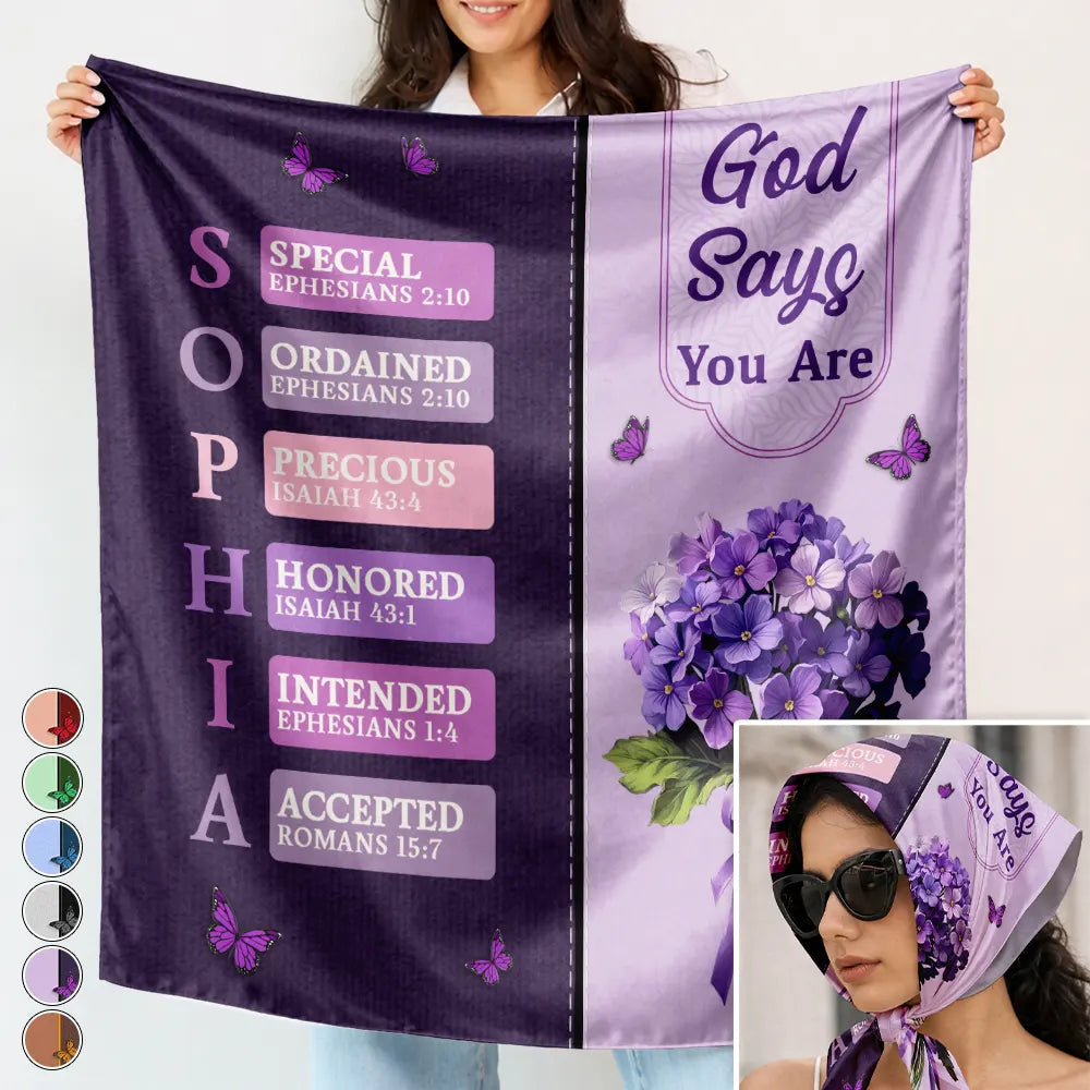 Created With A Purpose Birth Month Flower - Personalized Scarf