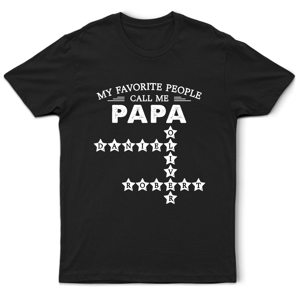 Crossword My Favorite People Call Me - Personalized T Shirt