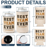 Gifts For Colleagues, Gift For Bestie, Happy - Crossword Best Team Ever Scrabble Name - Personalized Can Cooler Sleeve
