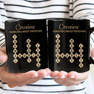 Gift For Sibling,Cozy,Crossword - Crossword Brothers & Sisters Forever Linked Together - Personalized Mug
