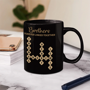 Gift For Sibling,Cozy,Crossword - Crossword Brothers & Sisters Forever Linked Together - Personalized Mug
