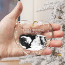 Custom Photo Baby Expecting See You In 2027 - Personalized Heart Shaped Glass Ornament