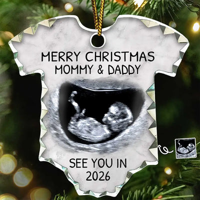 Onesie Shaped Glass Ornament