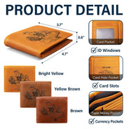 Custom Photo,Gift For Father,Dad - Daughters (Young),Non-Eng,Photo - Pencil Sketch (Bold),Icon,Proud - Custom Photo Bold Sketch Just A Dad And His Girl - Personalized Engraved Leather Wallet
