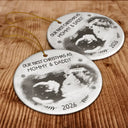 Christmas,Custom Photo,New Dad,New baby,New Mom,Happy - Custom Photo Our First Christmas As Mommy And Daddy Expecting Parents - Personalized Circle Ceramic Ornament