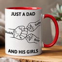 Custom Photo,Gift For Father,Dad - Daughters (Young),Non-Eng,Photo - Pencil Sketch,Icon,Proud - Custom Photo Pencil Sketch Just A Dad And His Girl - Personalized Mug