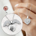 Custom Photo Pencil Sketch Portrait Jewelry For Women - Personalized Hidden Message Necklace