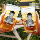 Graduation,Happy,Photo,Proud - Custom Photo Senior Vintage Portrait - Personalized Beer Glass