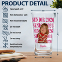 Graduation,Happy,Photo,Proud - Custom Photo Senior Vintage Portrait - Personalized Beer Glass